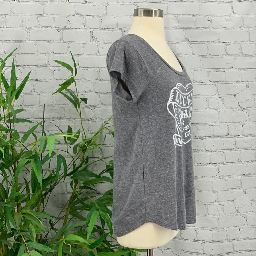 🎉Lucky Brand Heather Gray Lucky Brand Graphic Tee - Picture 2 of 7
